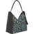 Blue Animal Print Leather Shoulder Bag