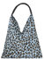Blue Animal Print Premium Leather Boho Hobo Shoulder Bag - Animal Print