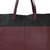 Burgundy Two Tone Horizontal Premium Leather Tote Shopper Bag