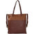 Chocolate And Tan Two Tone Premium Leather Tote Shopper bag - Chocolate and Tan