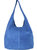Cornflower Blue Suede Premium Leather Hobo Boho Shoulder Bag - Cornflower Blue