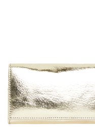 Gold Leather Women's Multi Section Purse