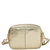 Gold Metallic Convertible Leather Crossbody Bag