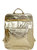 Gold Metallic Premium Leather Flap Pocket Backpack - Gold