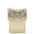 Gold Metallic Premium Leather Small Phone Crossbody Bag