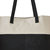 Ivory And Black Two Tone Premium Leather Shopper Tote Bag