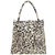 Ivory Animal Print Drawcord Premium Leather Hobo Tote Shoulder Bag