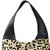 Ivory Animal Print Zip Pocket Premium Leather Shoulder Hobo Bag