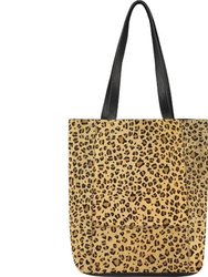 Leopard Print Bow Calf Hair Leather Tote Bag | Byydn