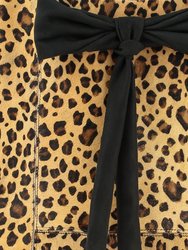 Leopard Print Bow Small Haircalf Leather Tote Bag | Byyil