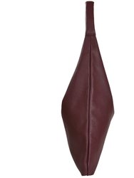 Maroon Plum Premium Leather Boho Hobo Shoulder Bag