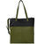 Olive And Black Two Tone Premium Leather Tote Shopper Bag