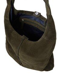 Olive Soft Suede Hobo Shoulder Bag