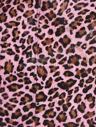 Pink Animal Print Convertible Premium Leather Crossbody Bag