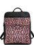 Pink Animal Print Premium Leather Flap Pocket Backpack - Pink Animal Print