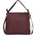 Plum Premium Leather Convertible Shoulder Tote Backpack