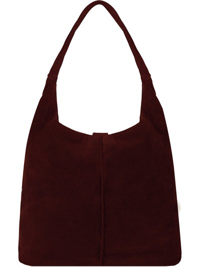 Brix + Bailey Plum Soft Suede Hobo Shoulder Bag product