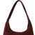 Plum Soft Suede Hobo Shoulder Bag