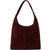 Plum Soft Suede Hobo Shoulder Bag