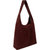 Plum Soft Suede Hobo Shoulder Bag