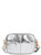 Silver Metallic Convertible Premium Leather Crossbody Bag - Silver