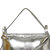 Silver Metallic Leather Convertible Tote Backpack