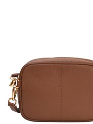 Tan Convertible Premium Leather Crossbody Bag