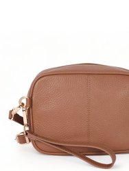 Tan Convertible Premium Leather Crossbody Bag
