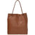 Tan Drawcord Premium Leather Hobo Tote Shoulder Bag