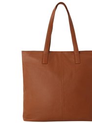 Tan Leather Everyday Tote - Tan