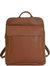 Tan Premium Leather Flap Pocket Backpack - Tan