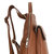 Tan Premium Leather Flap Pocket Backpack