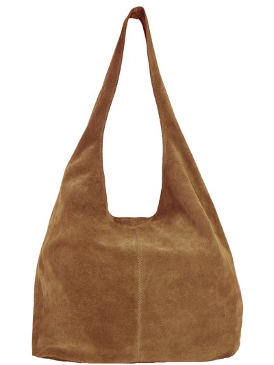 Brix + Bailey Tan Suede Leather Hobo Boho Shoulder Bag product