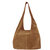 Tan Suede Leather Hobo Boho Shoulder Bag