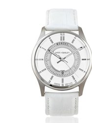 The Brix + Bailey Barker Mens Unisex Women's Wrist Watch Form 5 - White and Silver