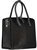 Black Large Calf Hair Leather Grab Bag | Byrya - Black