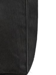 Black Large Calf Hair Leather Grab Bag | Byrya