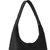 Black Zip Top Leather Hobo Shoulder Bag | Bxayy