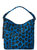 Blue Leopard Print Calf Hair Leather Top Handle Grab Bag | Bxanr - Blue