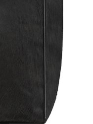 Calf Hair Large Leather Tote Bag Black | Bybxx