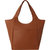 Camel Leather Pocket Tote Shoulder Bag | Bxaib - Camel