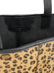 Leopard Calf Hair Leather Horizontal Tote | Bybid