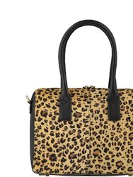 Leopard Print Cowhide Leather Crossbody Shoulder Bag | Bybee