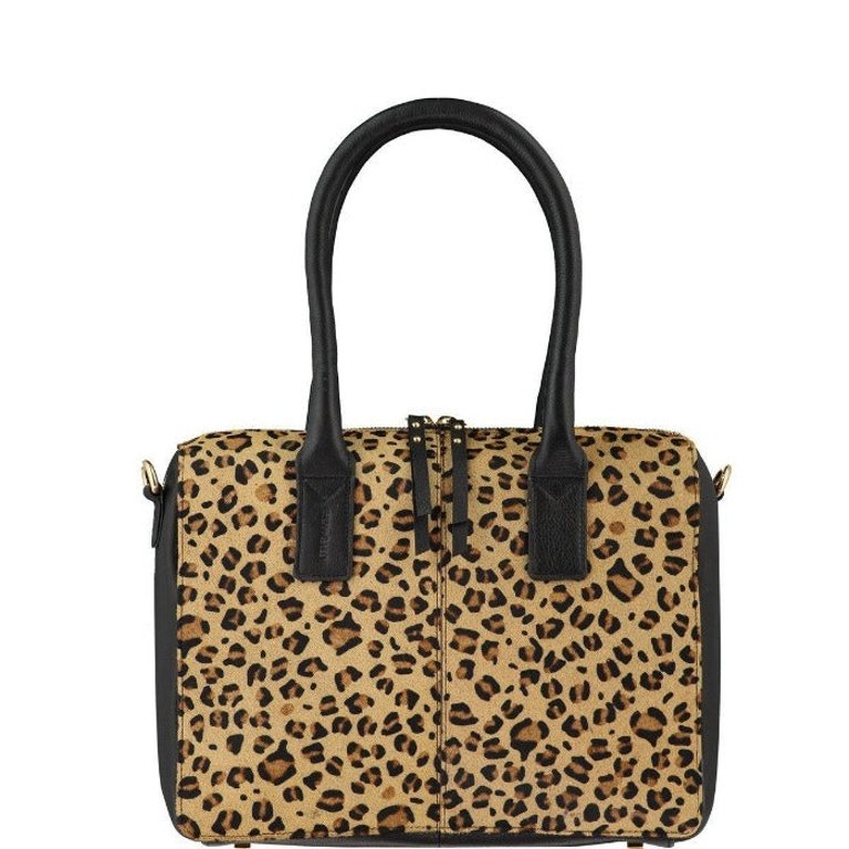 Leopard Print Cowhide Leather Crossbody Shoulder Bag | Bybee - Leopard Print