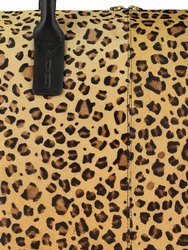 Leopard Print Large Calf Hair Leather Grab Bag | Byrbr