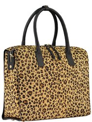 Leopard Print Large Calf Hair Leather Grab Bag | Byrbr - Leopard Print