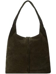 Olive Soft Suede Hobo Shoulder Bag | Bxxdy