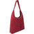 Strawberry Red Soft Suede Hobo Shoulder Bag | Bxxni