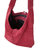 Strawberry Red Soft Suede Hobo Shoulder Bag | Bxxni
