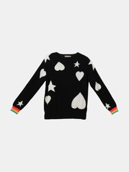 Brodie Women's Black Starstruck Sweater Pullover - Black